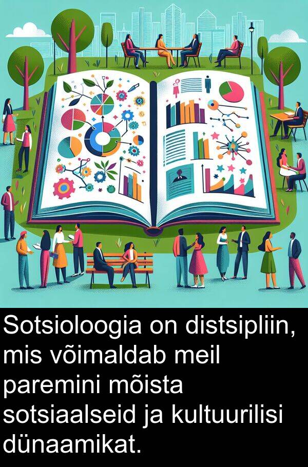 distsipliin: Sotsioloogia on distsipliin, mis võimaldab meil paremini mõista sotsiaalseid ja kultuurilisi dünaamikat.
