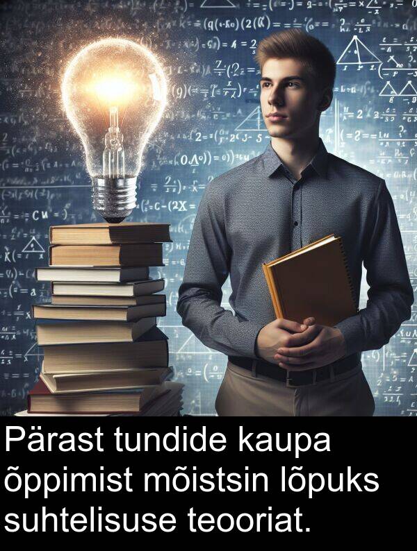 mõistsin: Pärast tundide kaupa õppimist mõistsin lõpuks suhtelisuse teooriat.