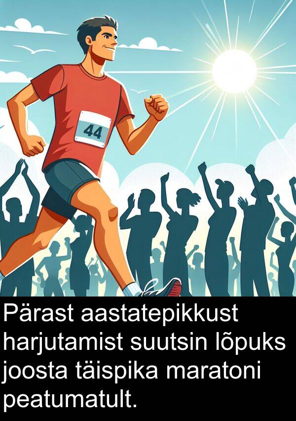 täispika: Pärast aastatepikkust harjutamist suutsin lõpuks joosta täispika maratoni peatumatult.