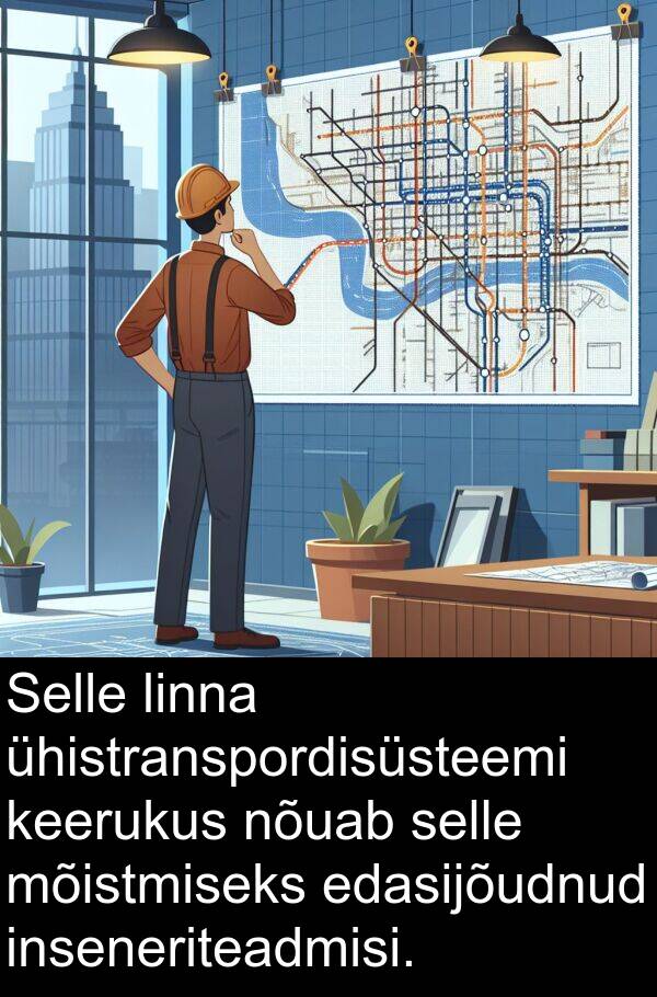 ühistranspordisüsteemi: Selle linna ühistranspordisüsteemi keerukus nõuab selle mõistmiseks edasijõudnud inseneriteadmisi.