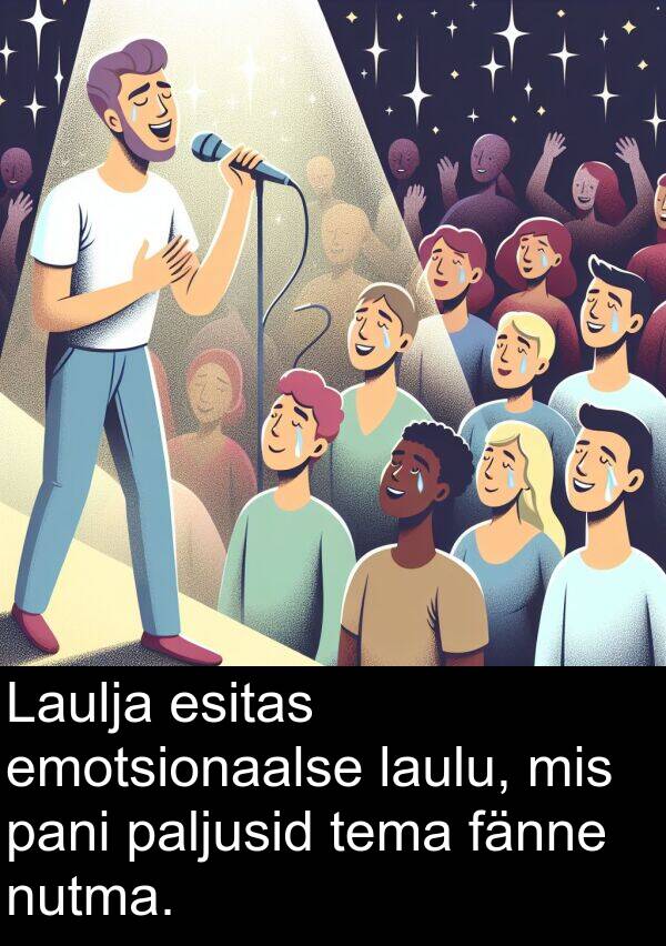 esitas: Laulja esitas emotsionaalse laulu, mis pani paljusid tema fänne nutma.