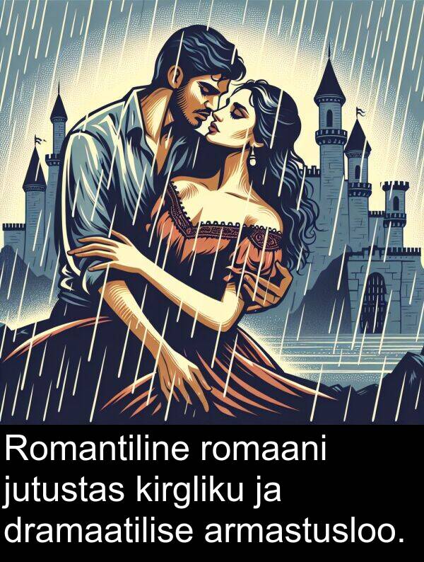 romaani: Romantiline romaani jutustas kirgliku ja dramaatilise armastusloo.