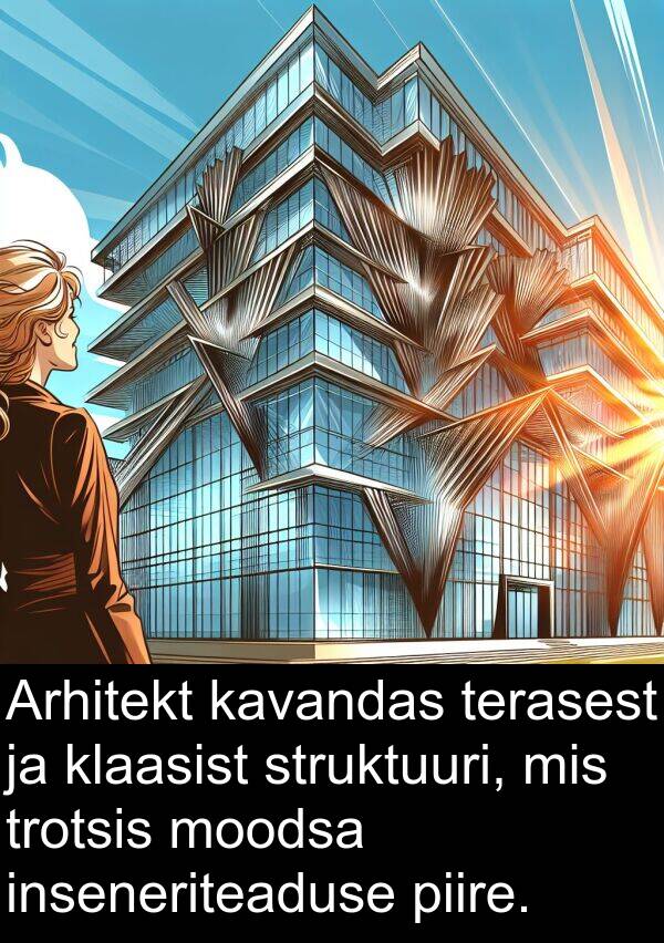 struktuuri: Arhitekt kavandas terasest ja klaasist struktuuri, mis trotsis moodsa inseneriteaduse piire.