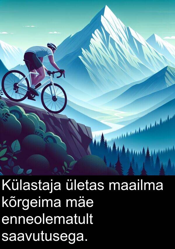 saavutusega: Külastaja ületas maailma kõrgeima mäe enneolematult saavutusega.