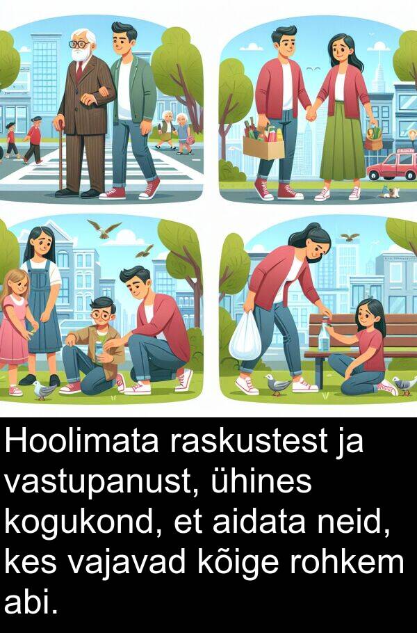 kogukond: Hoolimata raskustest ja vastupanust, ühines kogukond, et aidata neid, kes vajavad kõige rohkem abi.