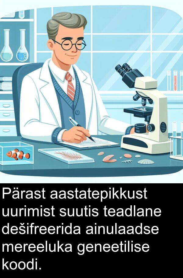 koodi: Pärast aastatepikkust uurimist suutis teadlane dešifreerida ainulaadse mereeluka geneetilise koodi.