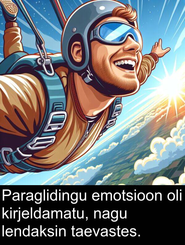 taevastes: Paraglidingu emotsioon oli kirjeldamatu, nagu lendaksin taevastes.