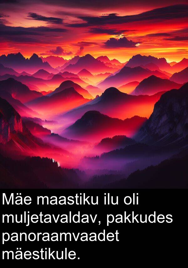 muljetavaldav: Mäe maastiku ilu oli muljetavaldav, pakkudes panoraamvaadet mäestikule.