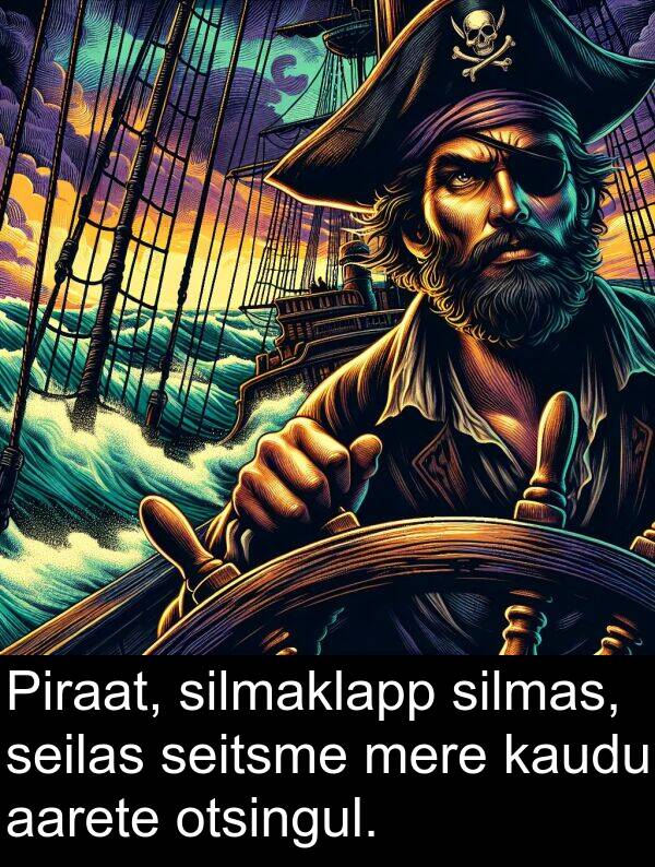 otsingul: Piraat, silmaklapp silmas, seilas seitsme mere kaudu aarete otsingul.