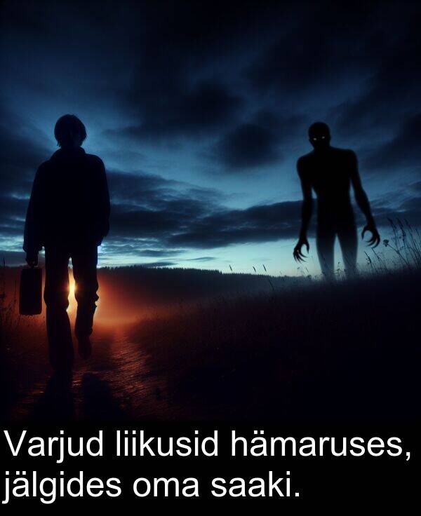 liikusid: Varjud liikusid hämaruses, jälgides oma saaki.
