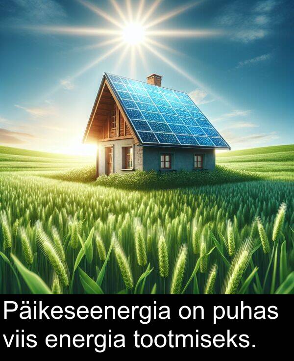tootmiseks: Päikeseenergia on puhas viis energia tootmiseks.