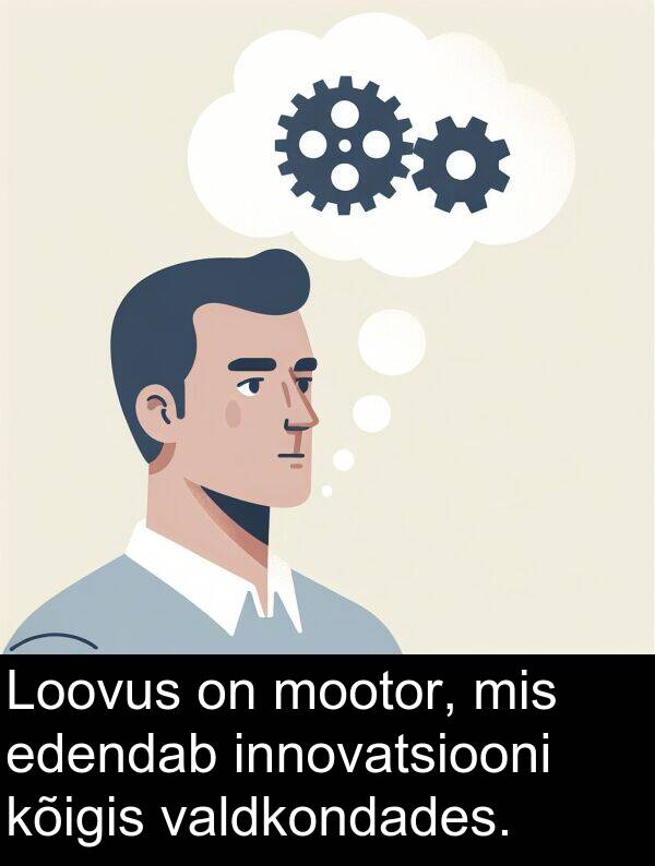 mootor: Loovus on mootor, mis edendab innovatsiooni kõigis valdkondades.