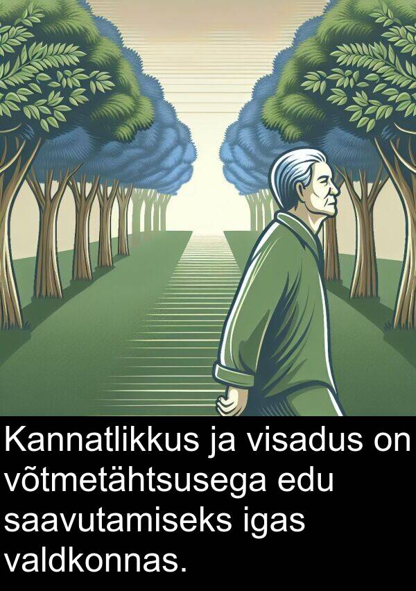 võtmetähtsusega: Kannatlikkus ja visadus on võtmetähtsusega edu saavutamiseks igas valdkonnas.