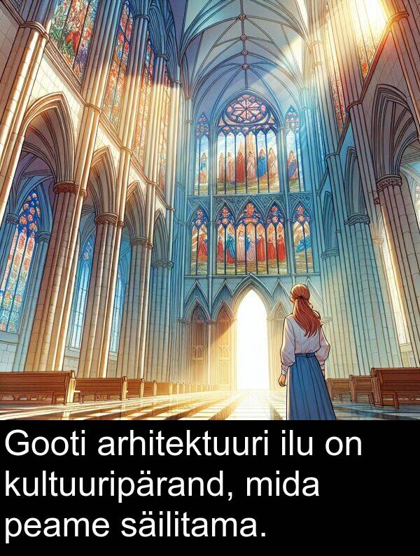 säilitama: Gooti arhitektuuri ilu on kultuuripärand, mida peame säilitama.
