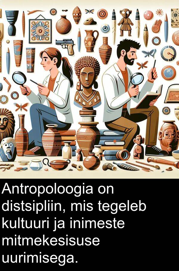 distsipliin: Antropoloogia on distsipliin, mis tegeleb kultuuri ja inimeste mitmekesisuse uurimisega.