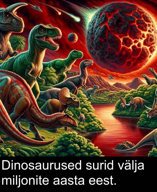 välja: Dinosaurused surid välja miljonite aasta eest.