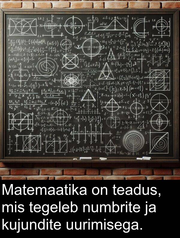 kujundite: Matemaatika on teadus, mis tegeleb numbrite ja kujundite uurimisega.