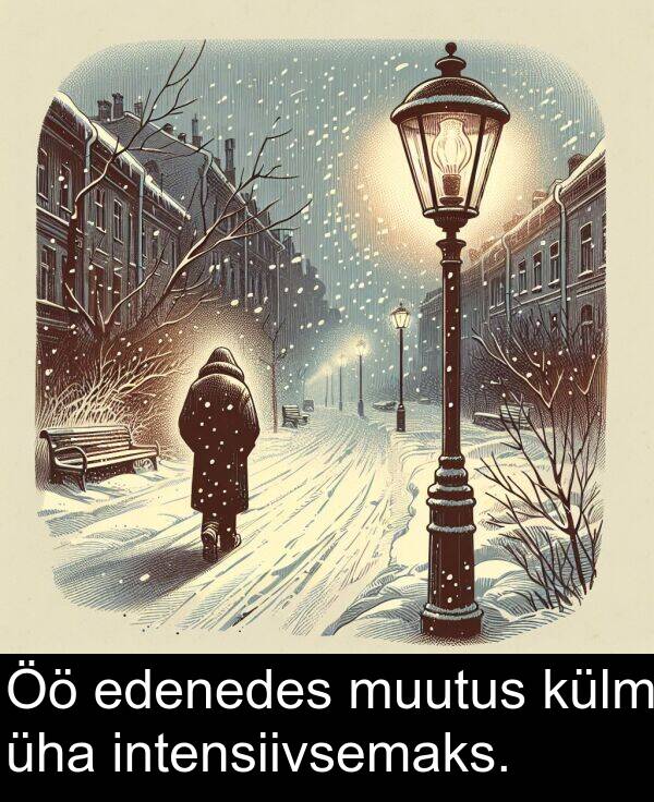 külm: Öö edenedes muutus külm üha intensiivsemaks.