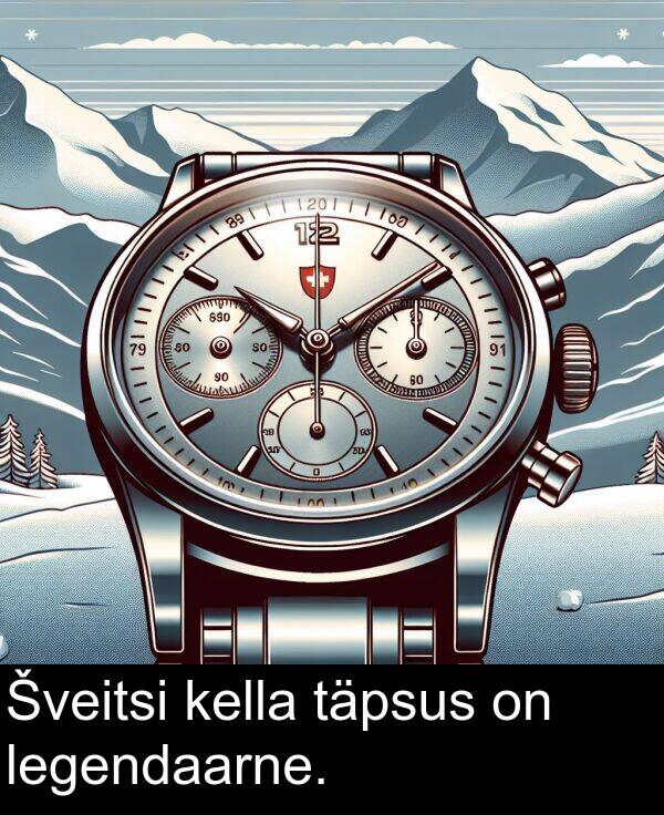 täpsus: Šveitsi kella täpsus on legendaarne.
