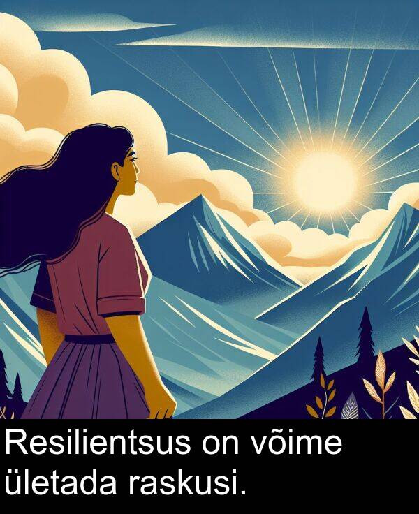 võime: Resilientsus on võime ületada raskusi.