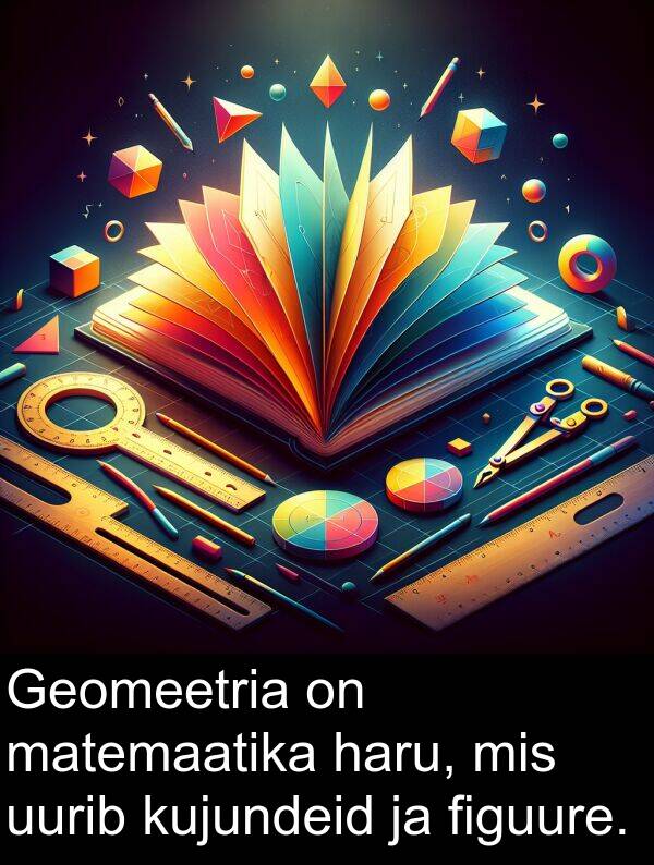 uurib: Geomeetria on matemaatika haru, mis uurib kujundeid ja figuure.