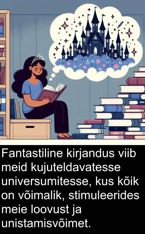 universumitesse: Fantastiline kirjandus viib meid kujuteldavatesse universumitesse, kus kõik on võimalik, stimuleerides meie loovust ja unistamisvõimet.