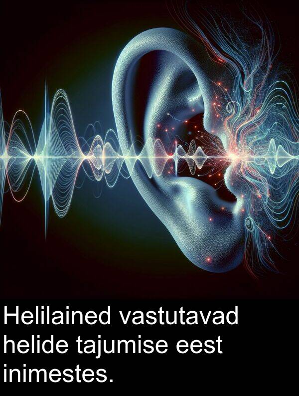inimestes: Helilained vastutavad helide tajumise eest inimestes.