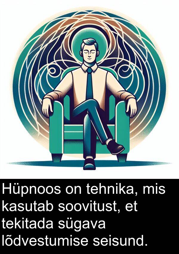soovitust: Hüpnoos on tehnika, mis kasutab soovitust, et tekitada sügava lõdvestumise seisund.