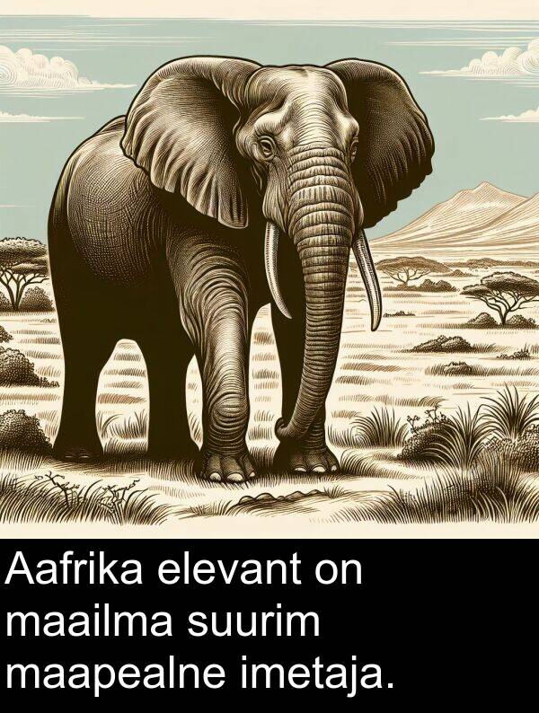elevant: Aafrika elevant on maailma suurim maapealne imetaja.