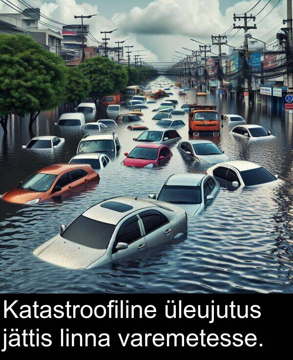 linna: Katastroofiline üleujutus jättis linna varemetesse.