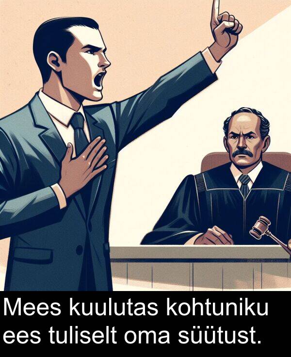 kuulutas: Mees kuulutas kohtuniku ees tuliselt oma süütust.