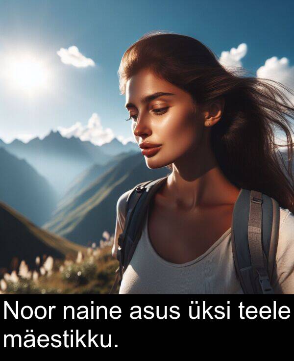 mäestikku: Noor naine asus üksi teele mäestikku.