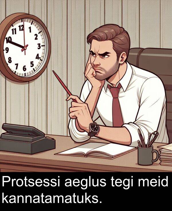 aeglus: Protsessi aeglus tegi meid kannatamatuks.