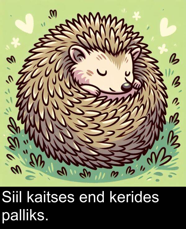 end: Siil kaitses end kerides palliks.