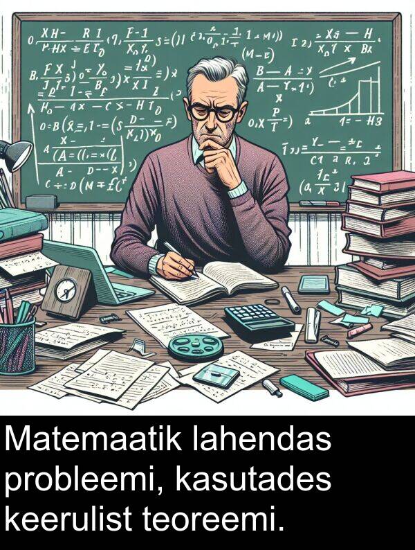 probleemi: Matemaatik lahendas probleemi, kasutades keerulist teoreemi.