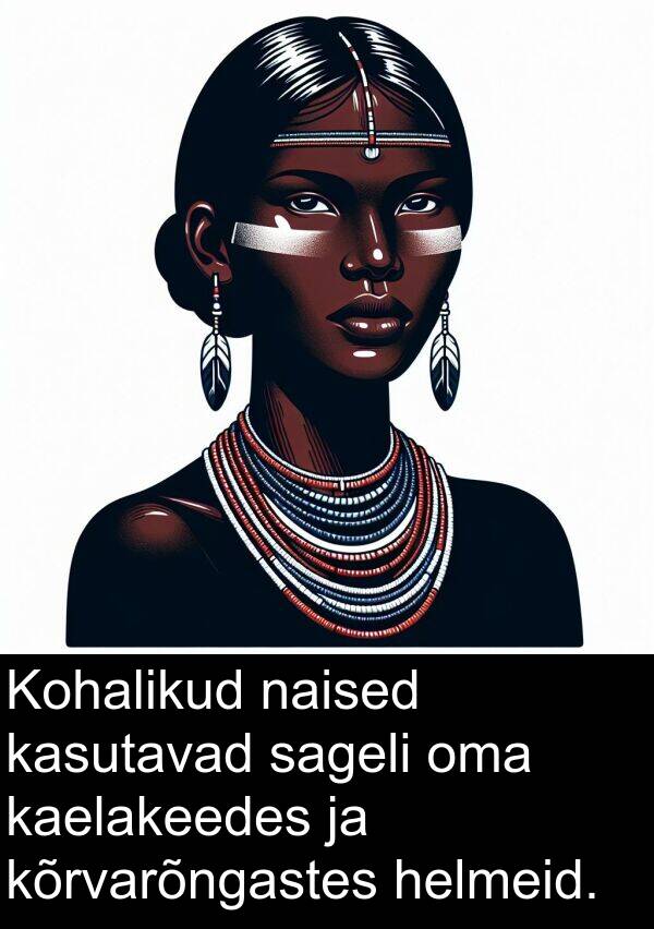kaelakeedes: Kohalikud naised kasutavad sageli oma kaelakeedes ja kõrvarõngastes helmeid.
