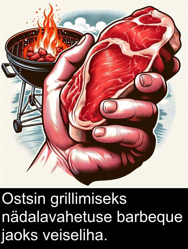 barbeque: Ostsin grillimiseks nädalavahetuse barbeque jaoks veiseliha.