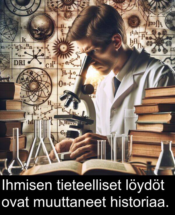 muuttaneet: Ihmisen tieteelliset löydöt ovat muuttaneet historiaa.