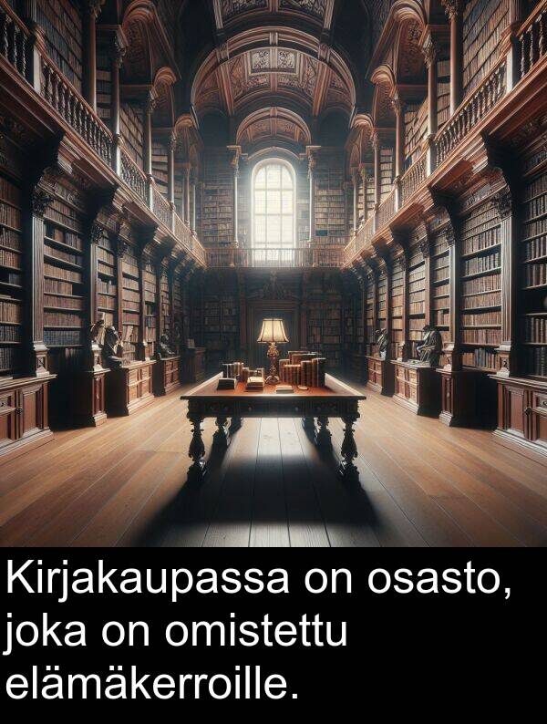 osasto: Kirjakaupassa on osasto, joka on omistettu elämäkerroille.