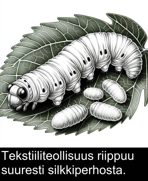 silkkiperhosta: Tekstiiliteollisuus riippuu suuresti silkkiperhosta.