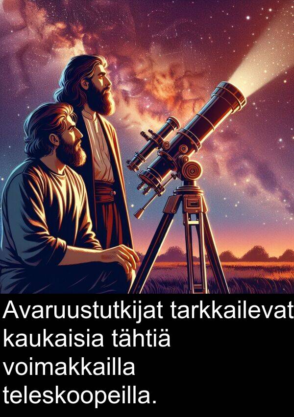 voimakkailla: Avaruustutkijat tarkkailevat kaukaisia tähtiä voimakkailla teleskoopeilla.