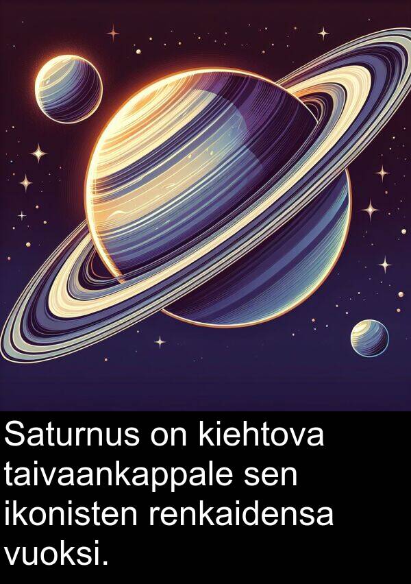 taivaankappale: Saturnus on kiehtova taivaankappale sen ikonisten renkaidensa vuoksi.