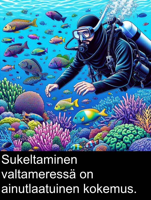ainutlaatuinen: Sukeltaminen valtameressä on ainutlaatuinen kokemus.