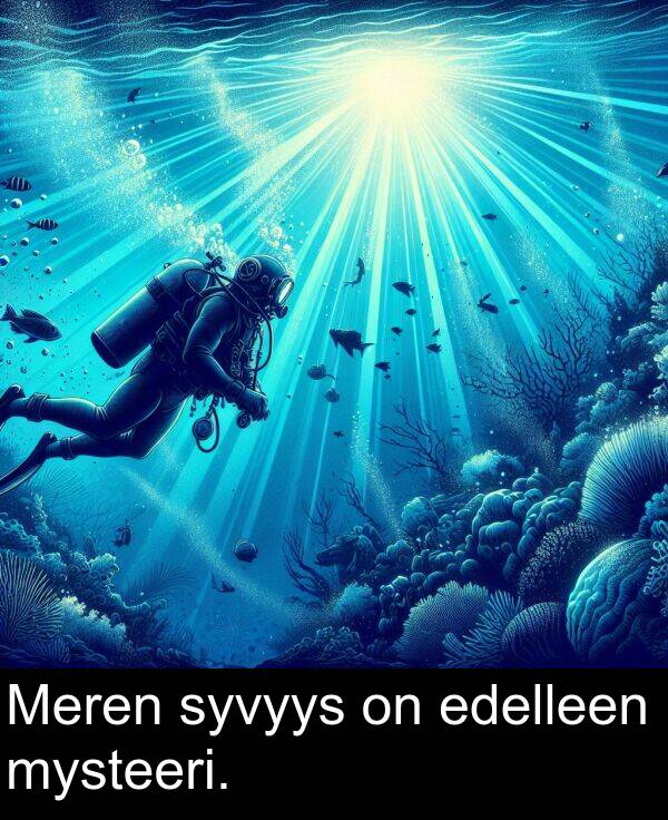 syvyys: Meren syvyys on edelleen mysteeri.