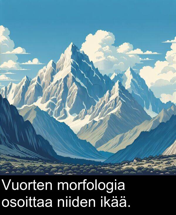 morfologia: Vuorten morfologia osoittaa niiden ikää.