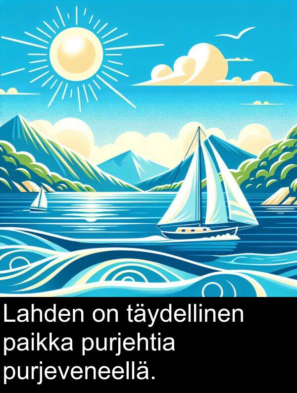 paikka: Lahden on täydellinen paikka purjehtia purjeveneellä.