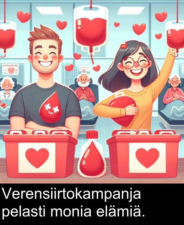 pelasti: Verensiirtokampanja pelasti monia elämiä.
