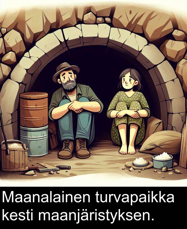 maanjäristyksen: Maanalainen turvapaikka kesti maanjäristyksen.