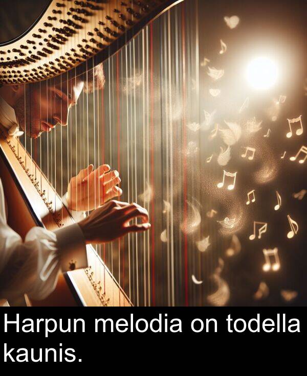 kaunis: Harpun melodia on todella kaunis.