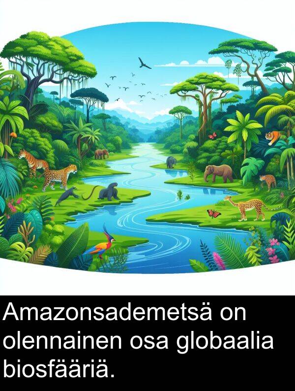 olennainen: Amazonsademetsä on olennainen osa globaalia biosfääriä.